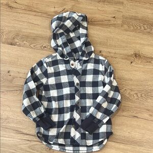 Plaid Hooded Kids Shirt